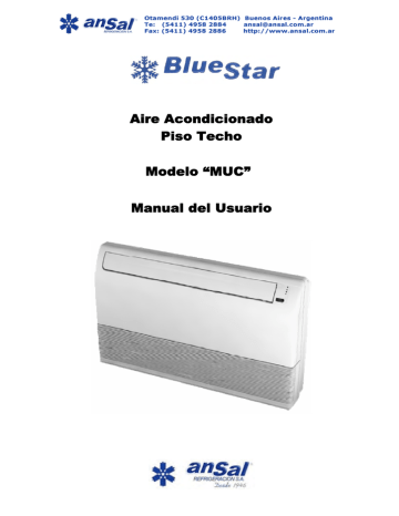 Ansal | BlueStar MUC | Manual de usuario | Manual del Usuario | Manualzz