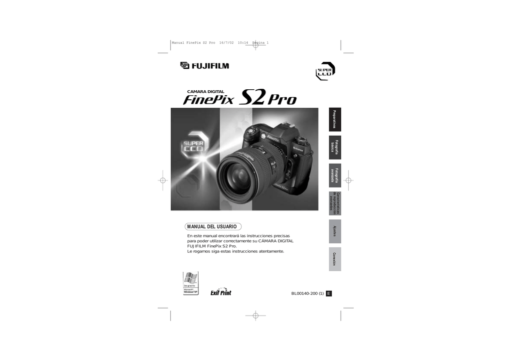 Manual FinePix S2 Pro Manualzz
