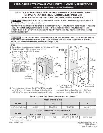 Kenmore Elite Double Wall Oven Installation Manual - Wall Design Ideas
