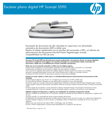 Escáner plano digital HP Scanjet 5590 | Manualzz
