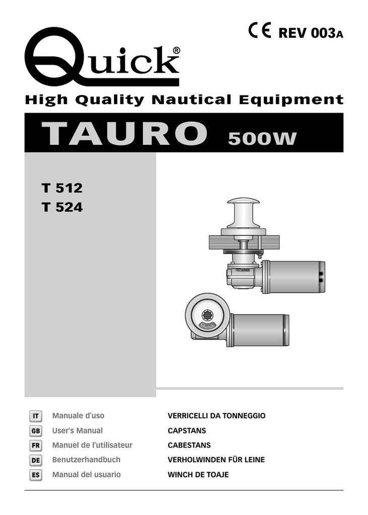 TAURO 500W | Manualzz