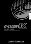 Manual del usuario Overdrive 1X - Sistema de control y seguridad