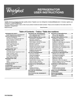 Whirlpool WRS571CIHZ - Installation guide, Operating instructions