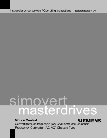 Siemens Simovert Masterdrives Service Instructions | Manualzz