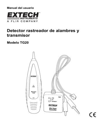 Extech Instruments TG20 Wire Tracer Kit Manual de usuario | Manualzz