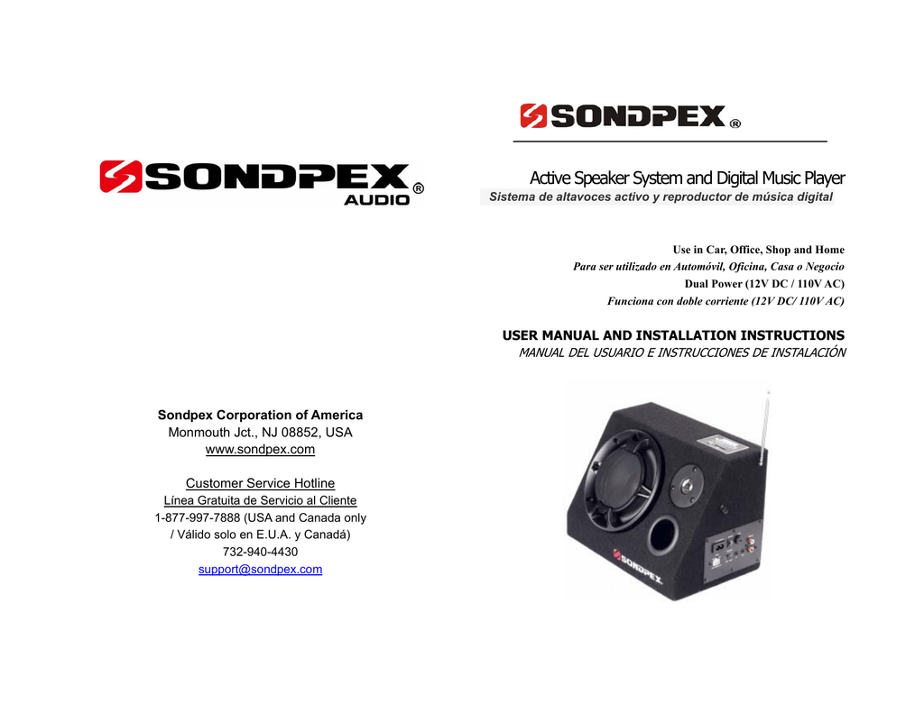 sondpex bluetooth active speaker