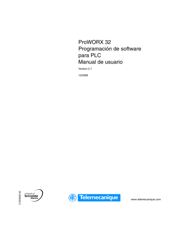 ProWORX 32 Programación de software para PLC Manual de usuario | Manualzz