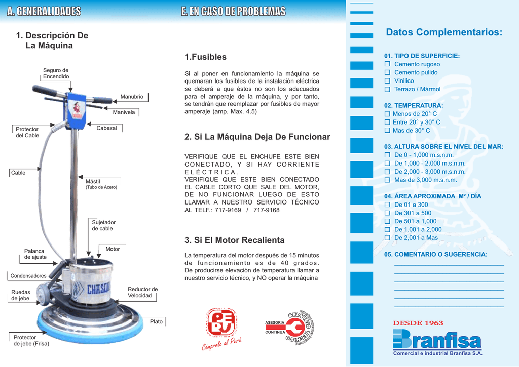 01 MANUAL DE USUARIO DE LUSTRADORA CHASQUY | Manualzz