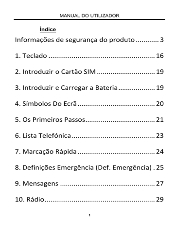 Manual Do Utilizador | Manualzz