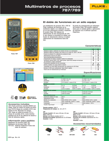 Fluke ProcessMeter 787 Manual De Usuario | Manualzz