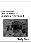 Harley Benton T Kit de montaje Manual de instrucciones