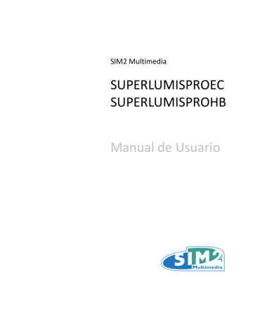 Sim2 Superlumis PRO Manual de usuario | Manualzz