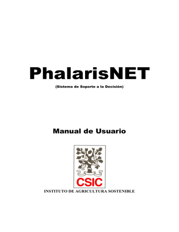 PhalarisNET - Instituto de Agricultura Sostenible | Manualzz