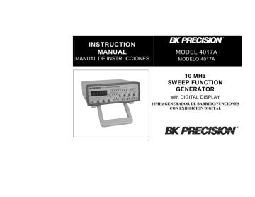 BK Precision 4017A User's Manual | Manualzz