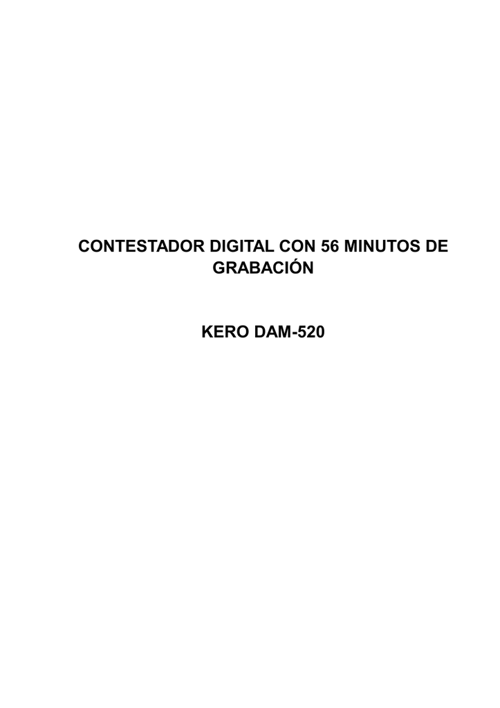 Kero Contestador autom/ático dam 820