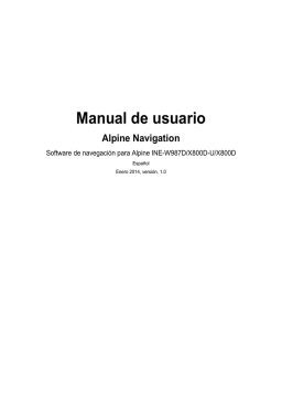 Alpine Serie X800D-U Manual de usuario