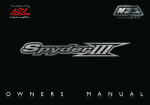 NZI helmet Spyder III Owners Manual