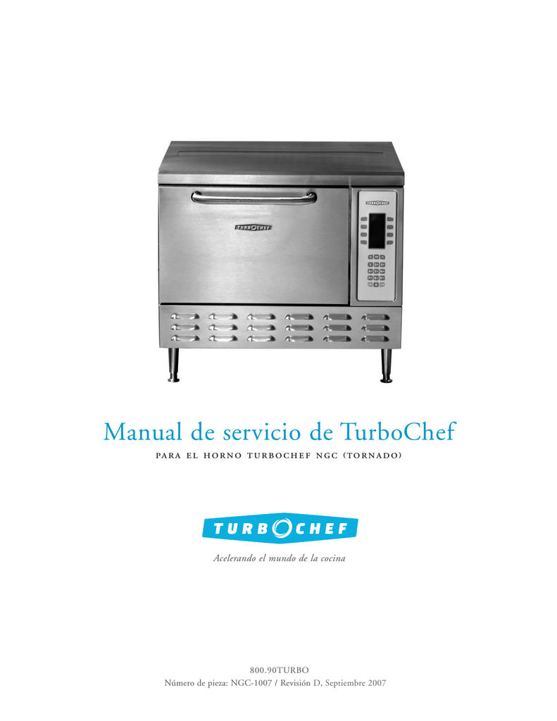 Manual de servicio de TurboChef Servicios Integrados Argentinos