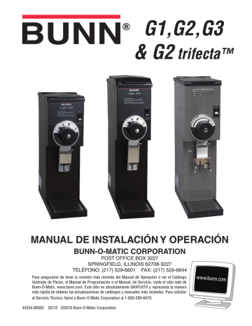 installation, operating, G1 G2 G3 G2 trifecta Installation | Manualzz