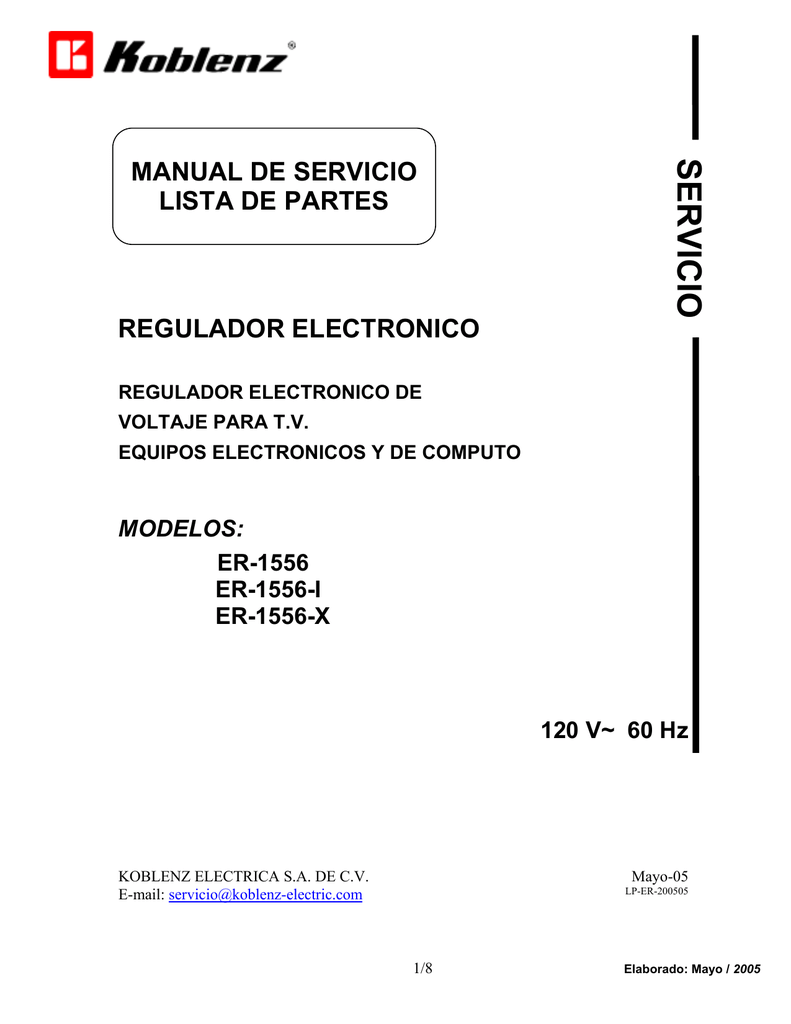 Koblenz ER-1556 Manual de usuario | Manualzz