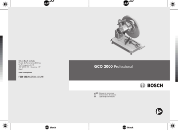 Bosch GCO 2000 Professional Operating Instructions Manual Manualzz