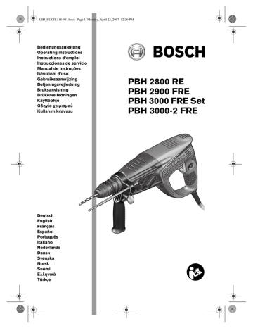 Bosch PBH 2800 RE Service Instructions | Manualzz
