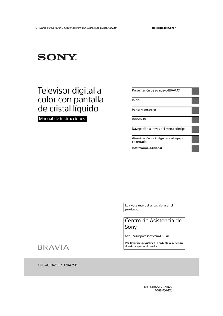 Sony TV Reference Guide KDL43W800D PDF Hdmi Ac Power Plugs, 43 OFF