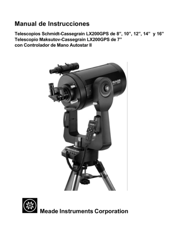 Meade LX200GPS Telescope User manual | Manualzz
