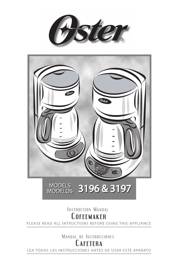 3197 Cafetera 12 tazas blanca programable | Manualzz