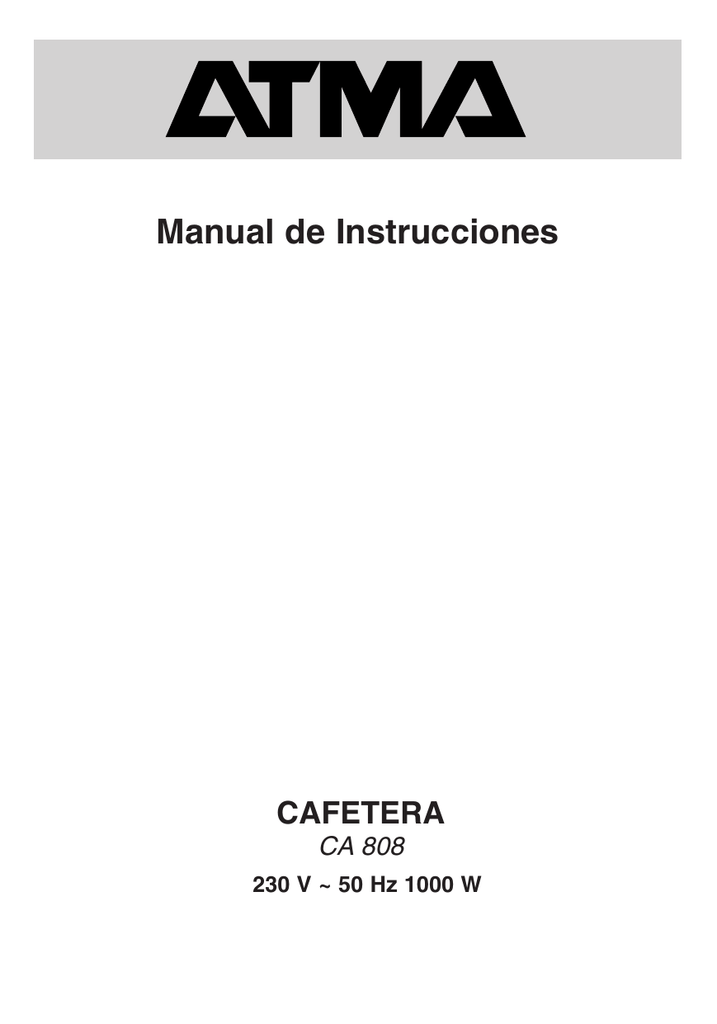 Manual de Instrucciones | Manualzz
