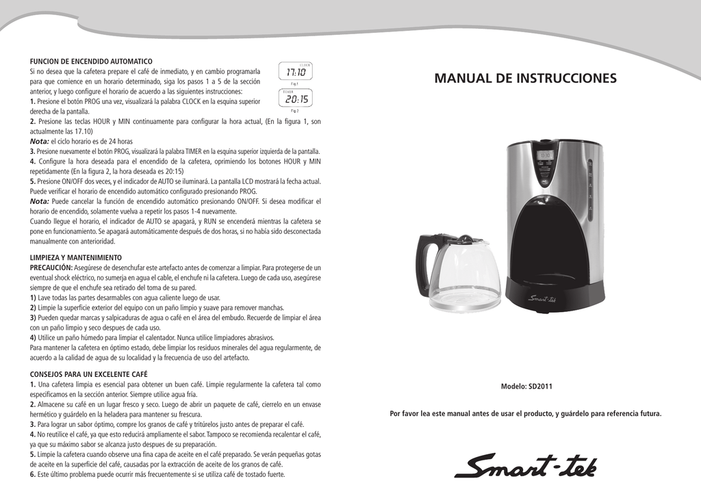 Combo desayuno Smart-Tek Pava + Cafetera + Tostadora BS700