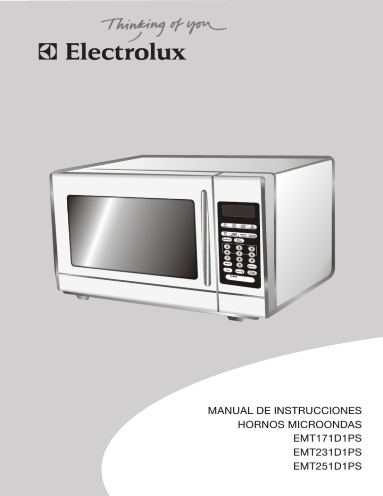 Manual De Instrucciones Hornos Microondas Emt171d1ps Manualzz