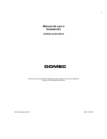 Horno eléctrico Domec HEX16 Reflex \u0026lt; TODOCOCINAS \u0026gt; –  www.todococinas.com