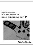 Harley Benton bajo el&eacute;ctrico P manual de instrucciones