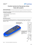 Control remoto de frecuencia &uacute;nica Gu&iacute;a del usuario