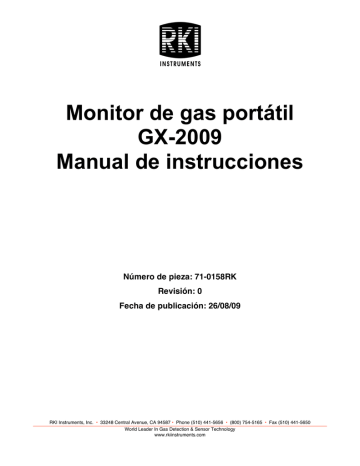 RKI Instruments GX-2009 Manual | Manualzz