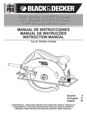 Black & Decker CS1034 Instruction Manual | Manualzz