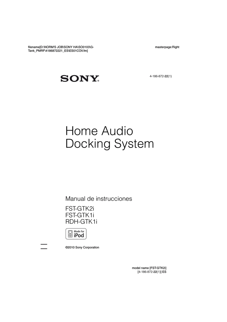 Sony FSTGTK1I Manual de usuario Manualzz