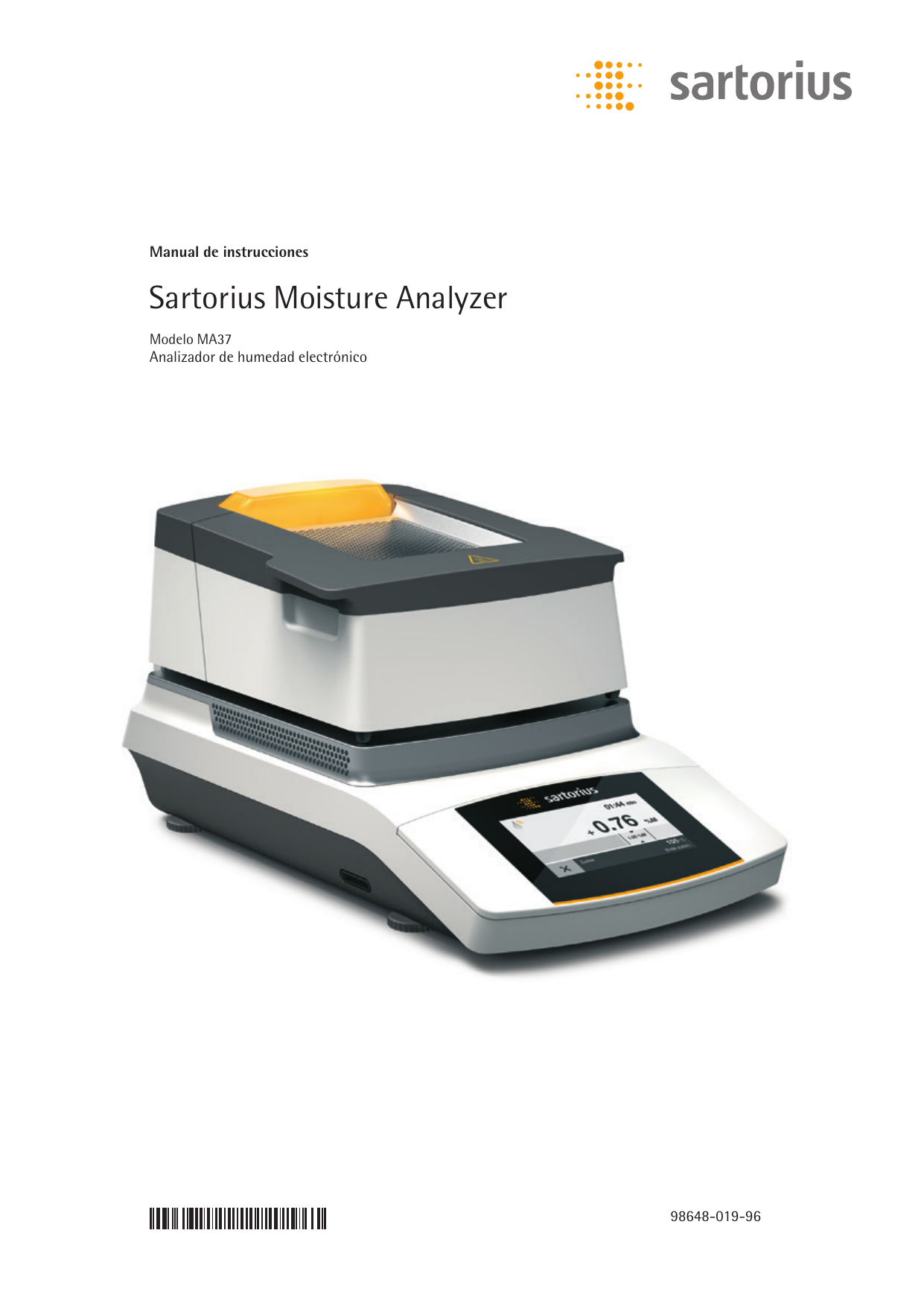 Sartorius Moisture Analyzer Manualzz