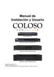 DVR Coloso Evolution SAM-1331, SAM-1332, SAM-1333, SAM-1334 Manual