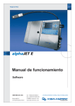 Manual de funcionamiento alphaJET E
