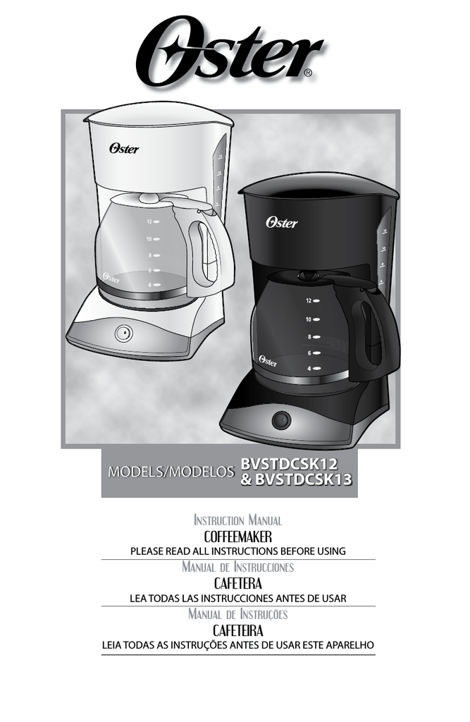 Oster BVSTDCSK12, BVSTDCSK13 Manual de usuario | Manualzz