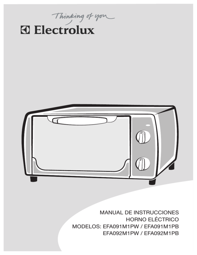 MANUAL DE INSTRUCCIONES HORNO ELÉCTRICO Manualzz