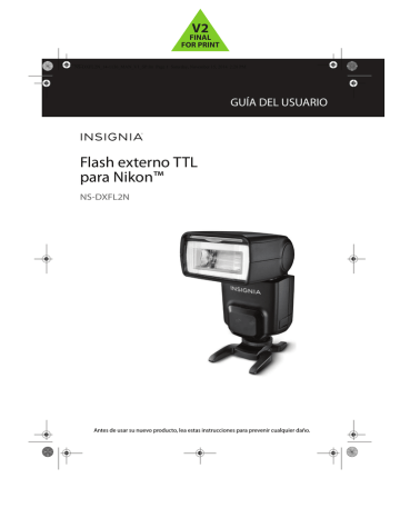 Insignia NS-DXFL2N TTL External Flash for Nikon Manual de usuario | Manualzz