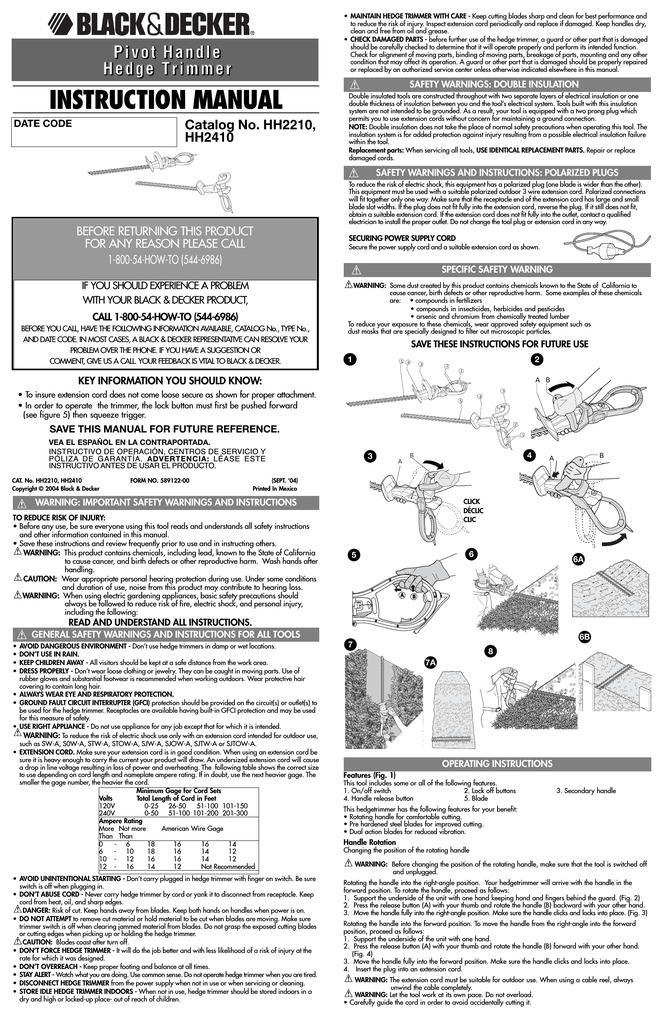 Black & Decker GSL35 Instruction manual : Free Download