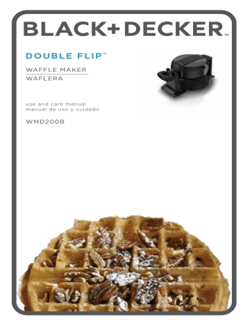 Black & Decker WMD200B Double Flip Waffle Maker Use and Care Manual | Manualzz