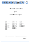 Manual de Instrucciones Generadores de Ox&iacute;geno Oxymat