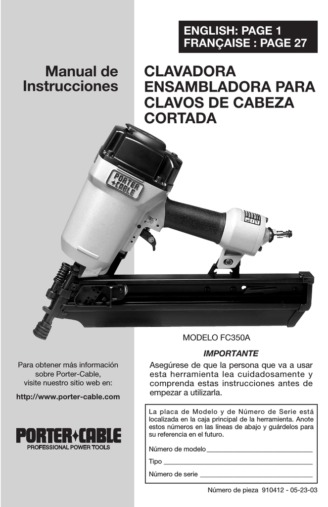 Clavadora Ensambladora Para Clavos De Cabeza Manualzz