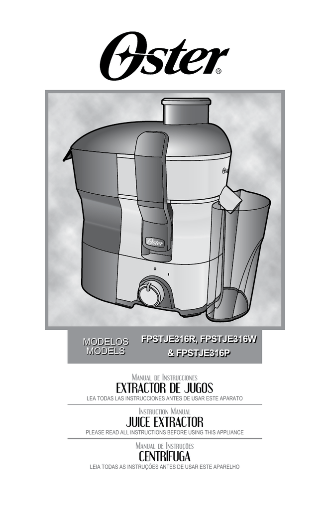 Oster FPSTJE316P Instruction manual | Manualzz