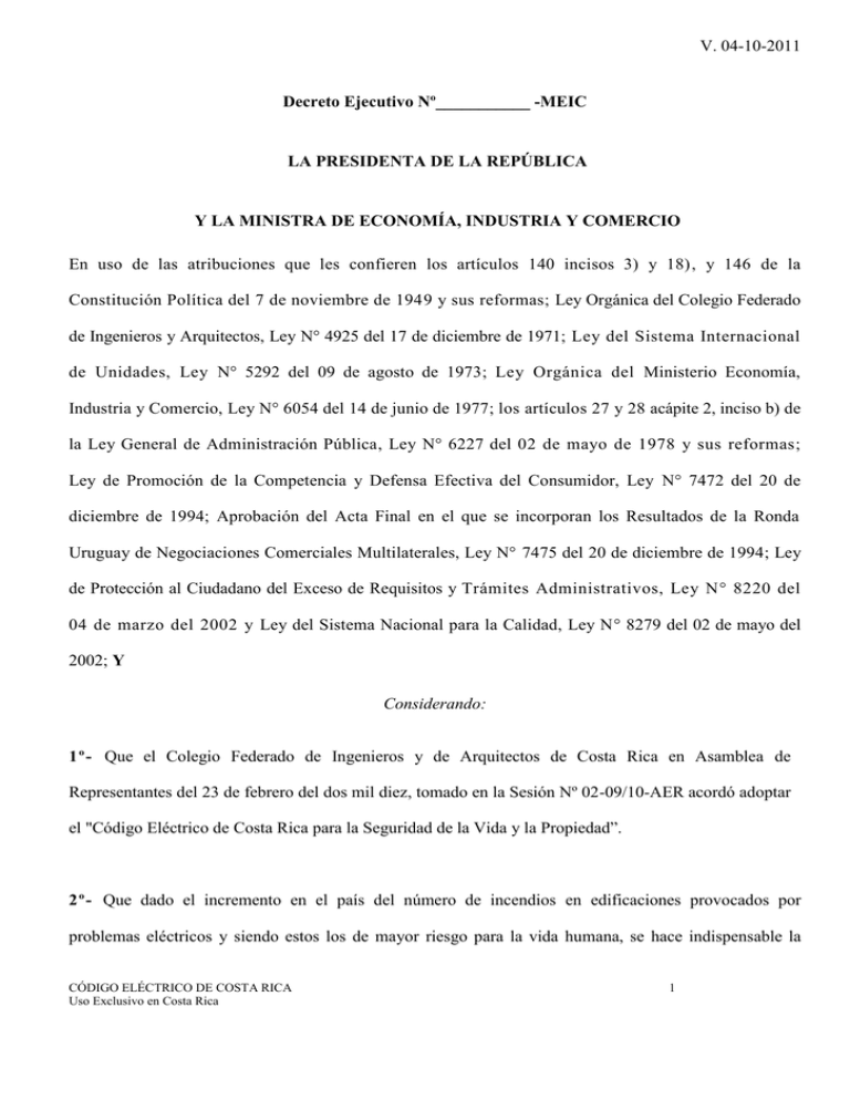 Codigo Eléctrico | Manualzz